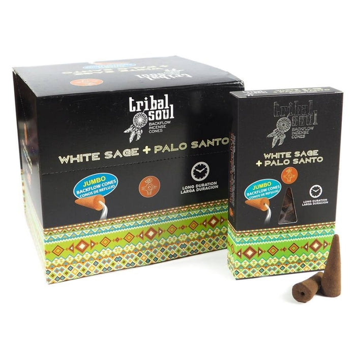 TRIBAL SOUL WHITE SAGE & PALO SANTO BACKFLOW CONES