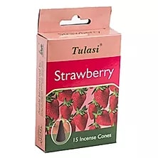 TULASI STAWBERRY 15 PCS INCENSE CONES