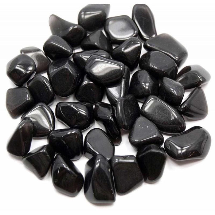 BLACK OBSIDIAN TUMBLED STONE