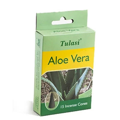 TULASI ALOE VERA 15 PCS INCENSE CONES