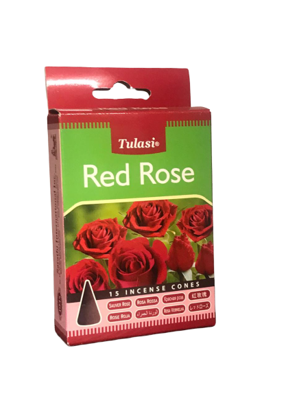 Red Rose Tulasi Incense Cones