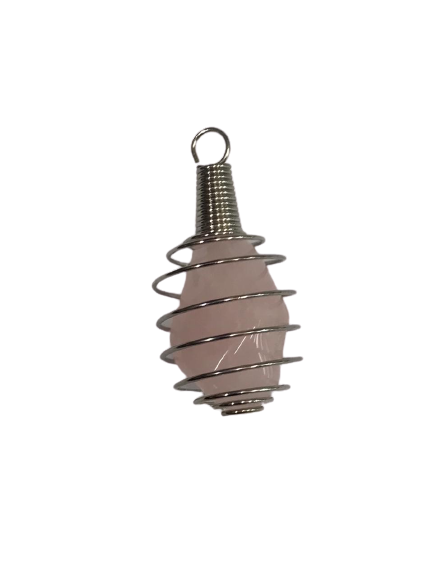 ROSE QUARTZ SPIRAL PENDANT