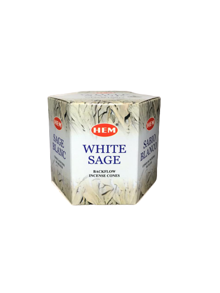 HEM WHITE SAGE BACK-FLOW CONES
