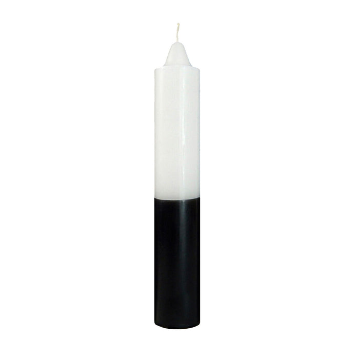 Double Action Spell Candle White/Black