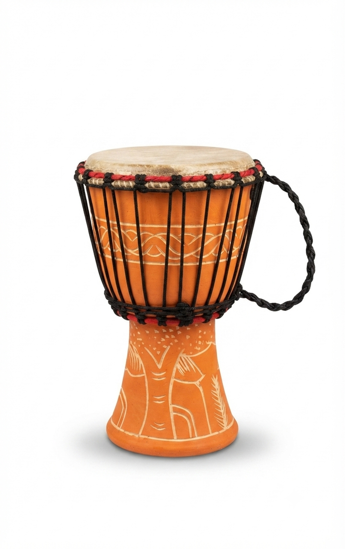 Medium Handcrafted African Djembe Drum – Meditation & Spiritual Rhythm (25 cm)