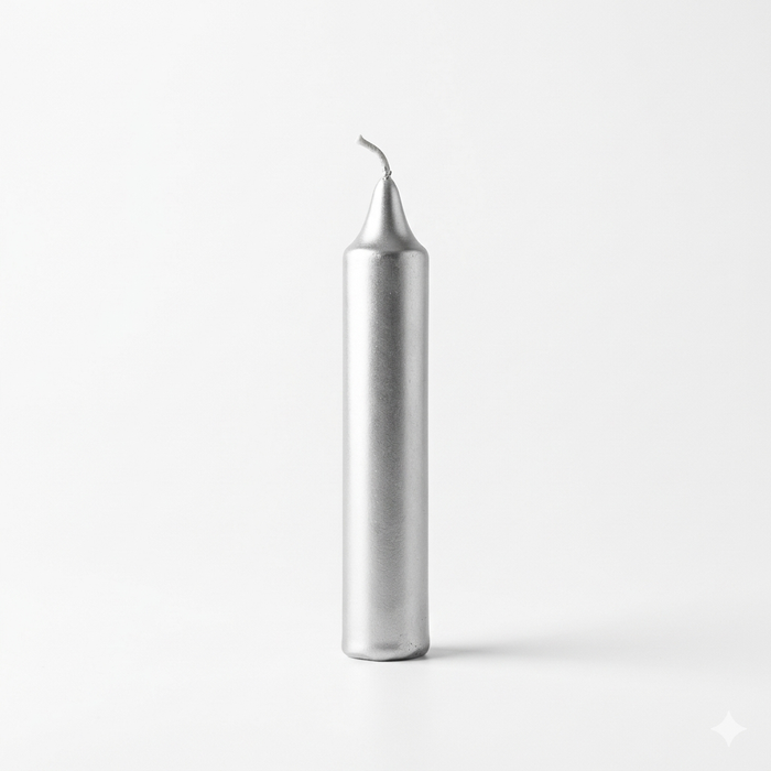 Silver Dinner Candle – (Intuition & Spiritual Guidance)