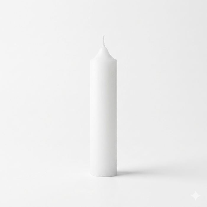 White Dinner Candle – 2x13cm (Purity & Protection)