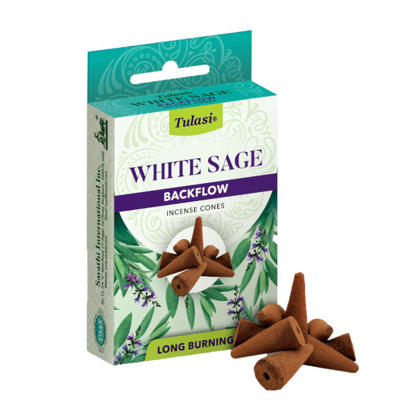 TULASI WHITE SAGE BACKFLOW CONES