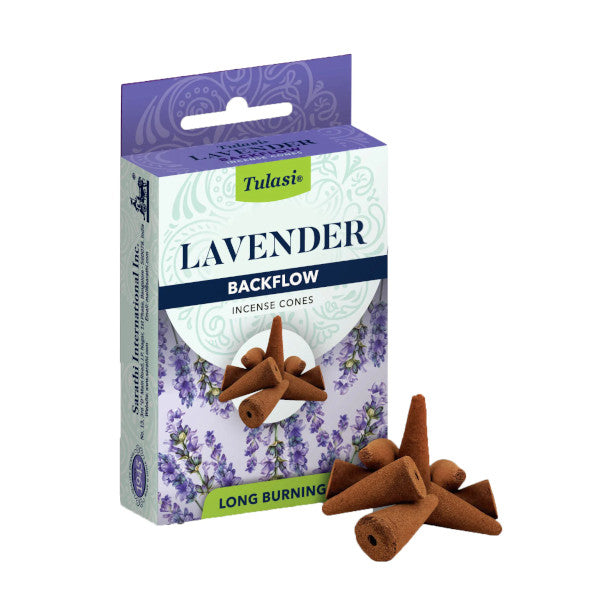 TULASI LAVENDER BACKFLOW CONES