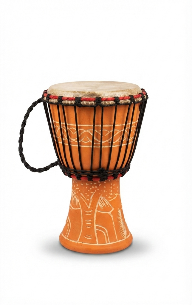 Medium Handcrafted African Djembe Drum – Meditation & Spiritual Rhythm (25 cm)
