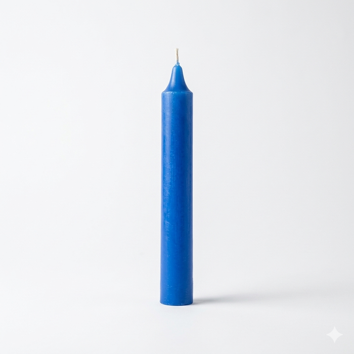 Blue Dinner Candle – (Peace & Communication)