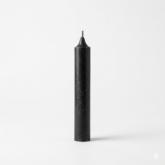 Black Dinner Candle – 2x13cm (Protection & Energy Cleansing)