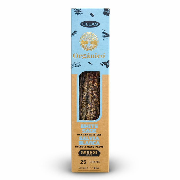 Ullas White Sage Smudge Incense Sticks – Deep Herbal Cleansing & Purification